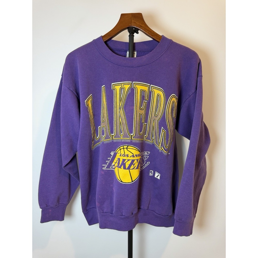 Vintage Logo 7 90s Los Angeles Lakers Crewneck X-Large
